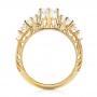 18k Yellow Gold Custom Morganite And Diamond Engagement Ring - Front View -  103649 - Thumbnail