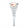  Platinum Custom Morganite And Diamond Engagement Ring - Side View -  103548 - Thumbnail