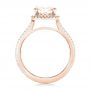 14k Rose Gold 14k Rose Gold Custom Morganite And Diamond Halo Engagement Ring - Front View -  102482 - Thumbnail