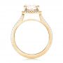 18k Yellow Gold 18k Yellow Gold Custom Morganite And Diamond Halo Engagement Ring - Front View -  102482 - Thumbnail