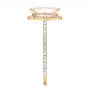 14k Yellow Gold 14k Yellow Gold Custom Morganite And Diamond Halo Engagement Ring - Side View -  102482 - Thumbnail