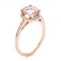 Morganite And Diamond Halo Pendant