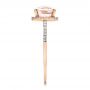 14k Rose Gold Custom Morganite And Diamond Halo Engagement Ring - Side View -  101522 - Thumbnail