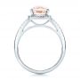  Platinum Platinum Custom Morganite And Diamond Halo Engagement Ring - Front View -  101522 - Thumbnail