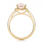 14k Yellow Gold 14k Yellow Gold Custom Morganite And Diamond Halo Engagement Ring - Front View -  101522 - Thumbnail