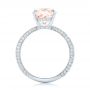  Platinum Platinum Custom Morganite And Pave Diamond Engagement Ring - Front View -  102749 - Thumbnail