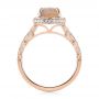 14k Rose Gold 14k Rose Gold Custom Opal And Diamond Halo Engagement Ring - Front View -  103648 - Thumbnail