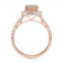 14k Rose Gold 14k Rose Gold Custom Opal And Diamond Halo Engagement Ring - Front View -  103648 - Thumbnail