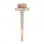 14k Rose Gold 14k Rose Gold Custom Opal And Diamond Halo Engagement Ring - Side View -  103648 - Thumbnail