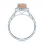 18k White Gold 18k White Gold Custom Opal And Diamond Halo Engagement Ring - Front View -  103648 - Thumbnail