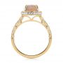 18k Yellow Gold 18k Yellow Gold Custom Opal And Diamond Halo Engagement Ring - Front View -  103648 - Thumbnail