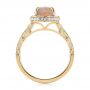 14k Yellow Gold 14k Yellow Gold Custom Opal And Diamond Halo Engagement Ring - Front View -  103648 - Thumbnail