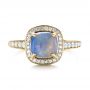14k Yellow Gold 14k Yellow Gold Custom Opal And Diamond Halo Engagement Ring - Top View -  103648 - Thumbnail