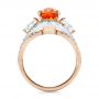14k Rose Gold And 14K Gold 14k Rose Gold And 14K Gold Custom Orange Sapphire Engagement Ring - Front View -  100117 - Thumbnail