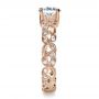 14k Rose Gold 14k Rose Gold Custom Organic Diamond Engagement Ring - Side View -  1173 - Thumbnail