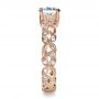 14k Rose Gold 14k Rose Gold Custom Organic Diamond Engagement Ring - Side View -  1173 - Thumbnail