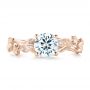 18k Rose Gold 18k Rose Gold Custom Organic Diamond Engagement Ring - Top View -  102313 - Thumbnail