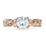 14k Rose Gold 14k Rose Gold Custom Organic Diamond Engagement Ring - Top View -  1173 - Thumbnail