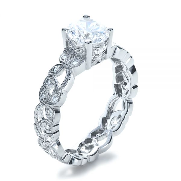 Custom Organic Diamond Engagement Ring - Image