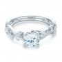  Platinum Platinum Custom Organic Diamond Engagement Ring - Flat View -  102313 - Thumbnail