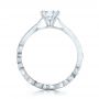 14k White Gold Custom Organic Diamond Engagement Ring - Front View -  100652 - Thumbnail