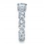 18k White Gold Custom Organic Diamond Engagement Ring - Side View -  1173 - Thumbnail