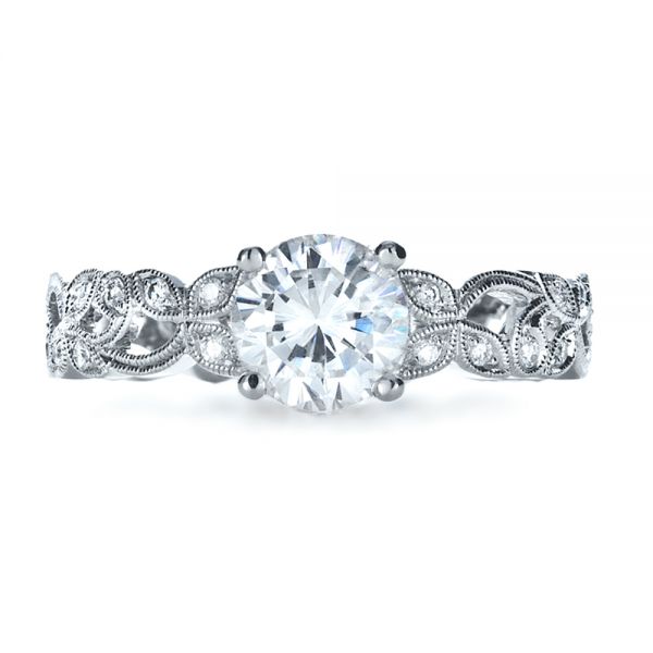 Custom Organic Diamond Engagement Ring - Image