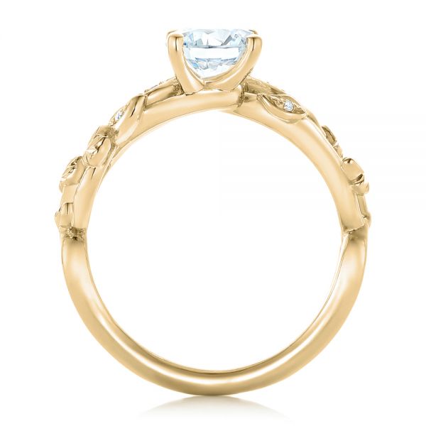 14k Yellow Gold 14k Yellow Gold Custom Organic Diamond Engagement Ring - Front View -  102313