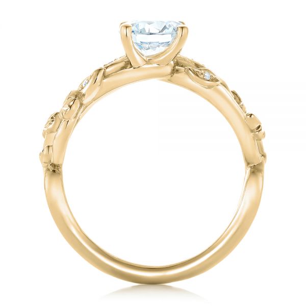18k Yellow Gold 18k Yellow Gold Custom Organic Diamond Engagement Ring - Front View - 102313