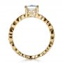 14k Yellow Gold 14k Yellow Gold Custom Organic Diamond Engagement Ring - Front View -  1173 - Thumbnail
