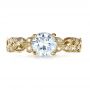 14k Yellow Gold 14k Yellow Gold Custom Organic Diamond Engagement Ring - Top View -  1173 - Thumbnail