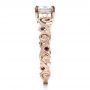 14k Rose Gold 14k Rose Gold Custom Organic Engagement Ring - Side View -  1466 - Thumbnail