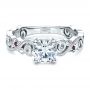  Platinum Platinum Custom Organic Engagement Ring - Flat View -  1466 - Thumbnail