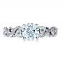  Platinum Platinum Custom Organic Engagement Ring - Top View -  1466 - Thumbnail