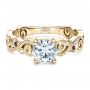 14k Yellow Gold 14k Yellow Gold Custom Organic Engagement Ring - Flat View -  1466 - Thumbnail