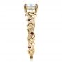 18k Yellow Gold 18k Yellow Gold Custom Organic Engagement Ring - Side View -  1466 - Thumbnail