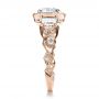 14k Rose Gold 14k Rose Gold Custom Organic Engagement Ring With Halo - Side View -  100095 - Thumbnail