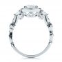 14k White Gold 14k White Gold Custom Organic Engagement Ring With Halo - Front View -  100095 - Thumbnail