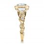 14k Yellow Gold 14k Yellow Gold Custom Organic Engagement Ring With Halo - Side View -  100095 - Thumbnail
