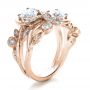 14k Rose Gold 14k Rose Gold Custom Organic Infinity Diamond Engagement Ring - Three-Quarter View -  1383 - Thumbnail