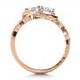 18k Rose Gold 18k Rose Gold Custom Organic Infinity Diamond Engagement Ring - Front View -  1383 - Thumbnail