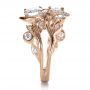 18k Rose Gold 18k Rose Gold Custom Organic Infinity Diamond Engagement Ring - Side View -  1383 - Thumbnail