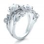  Platinum Custom Organic Infinity Diamond Engagement Ring - Three-Quarter View -  1383 - Thumbnail