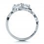 18k White Gold 18k White Gold Custom Organic Infinity Diamond Engagement Ring - Front View -  1383 - Thumbnail