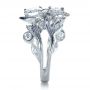 14k White Gold 14k White Gold Custom Organic Infinity Diamond Engagement Ring - Side View -  1383 - Thumbnail