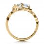 14k Yellow Gold 14k Yellow Gold Custom Organic Infinity Diamond Engagement Ring - Front View -  1383 - Thumbnail