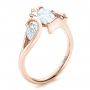 18k Rose Gold 18k Rose Gold Custom Organic Marquise And Pear Diamond Engagement Ring - Three-Quarter View -  100873 - Thumbnail