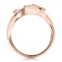 14k Rose Gold 14k Rose Gold Custom Organic Marquise And Pear Diamond Engagement Ring - Front View -  100873 - Thumbnail