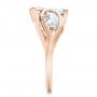 18k Rose Gold 18k Rose Gold Custom Organic Marquise And Pear Diamond Engagement Ring - Side View -  100873 - Thumbnail