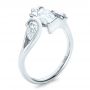  Platinum Platinum Custom Organic Marquise And Pear Diamond Engagement Ring - Three-Quarter View -  100873 - Thumbnail